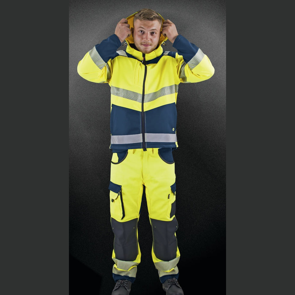 VESTE SOFTSHELL HV A CAPUCHE ET MANCHES AMOVIBLES